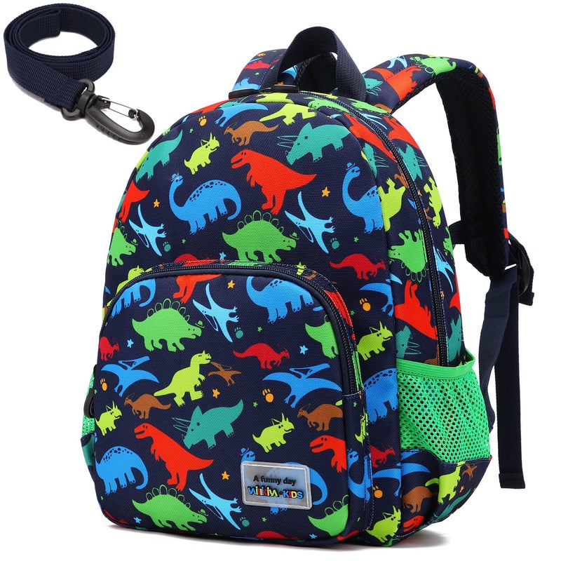 willikiva 3D Dinosaur Backpack Toddler Backpacks for Boys and Girls Kids Backpack Waterproof Preschool Safety Harness Leash (Mechanical Dinosaur) - Image 1